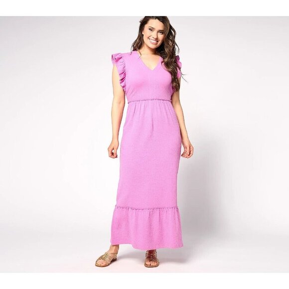 AnyBody Regular Daydreamer Knit Maxi Dress Wild Orchid,Small - Picture 1 of 1